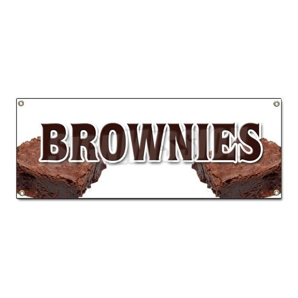 BROWNIES BANNER SIGN bakery chewy warm homemade best chocolate blondies